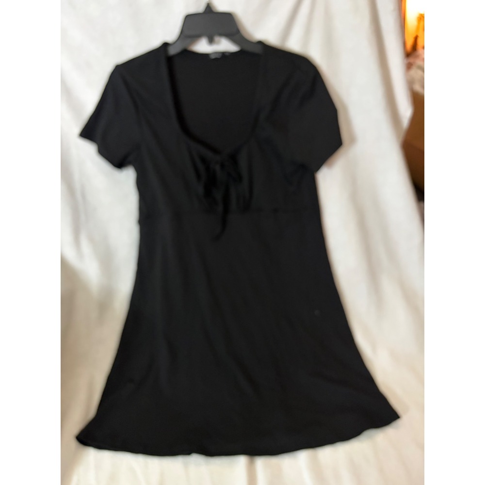 Cotton On 90s alternative or soft grunge Ribbed Tie Front Mini Empire Waist M